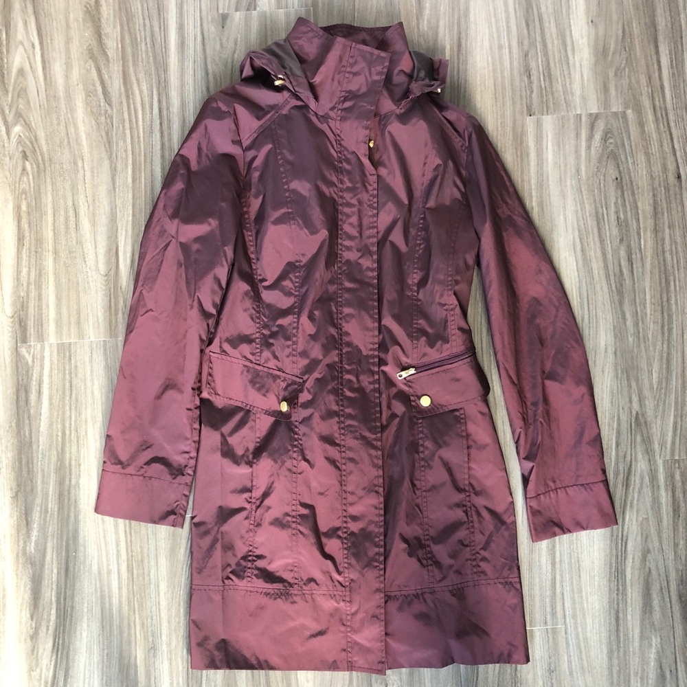 BOGO FREE! Cole Haan Maroon Packable Raincoat